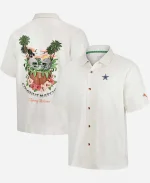 Dallas Cowboys Tommy Bahama White Coconut Matchup Camp Throwback Button-Up Shirt