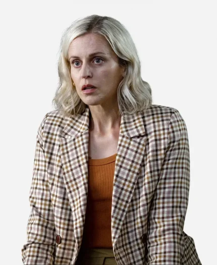 Denise Gough The Stolen Girl 2025 Plaid Blazer
