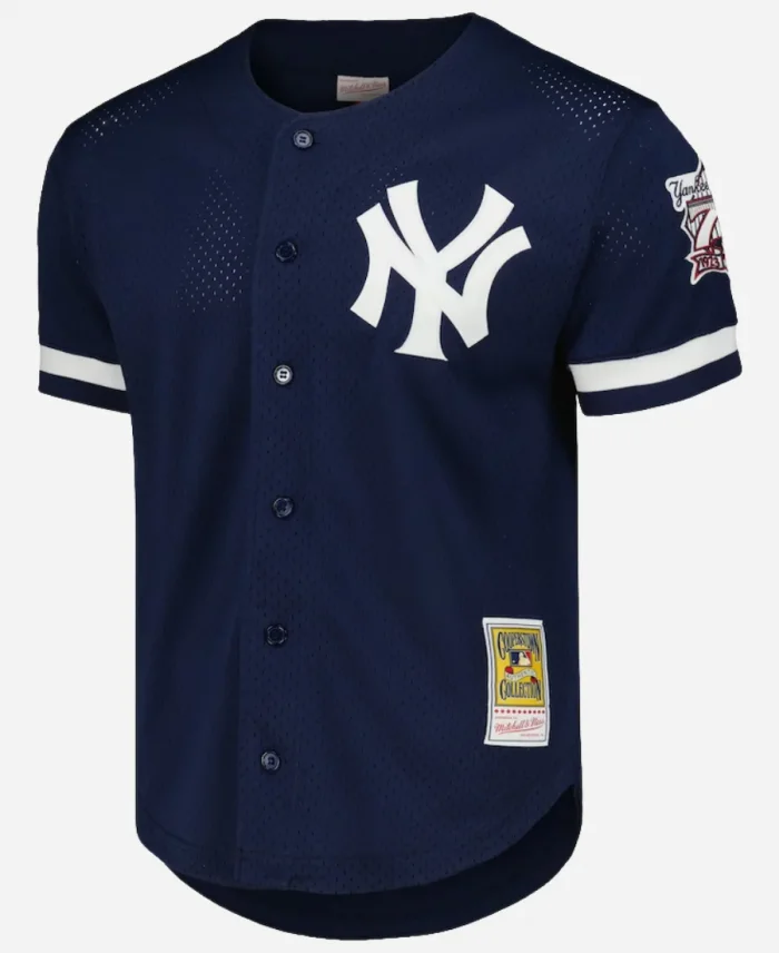Derek Jeter NY Yankees Navy Button-Up Jersey