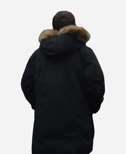 Detective Colin Zabel Tv Series Mare of Easttown Evan Peters Black Parka Jacket