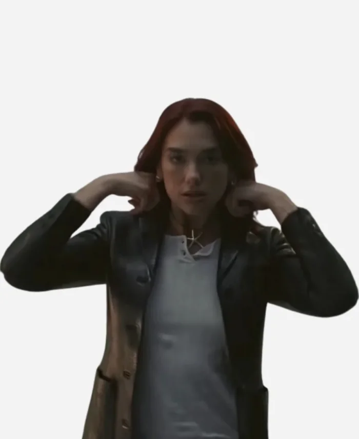 Dua Lipa Training Season Leather Blazer