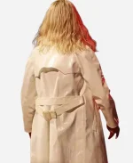 Eloise Last Night In Soho Thomasin Mckenzie White Leather Coat For Sale