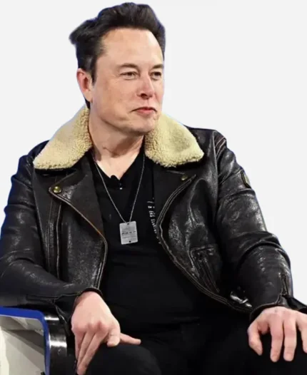 Elon Musk Shearling Leather Jacket