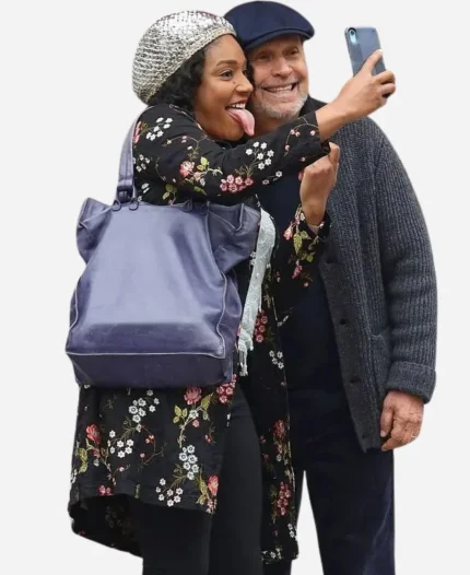 Emma Payge Here Today 2021 Tiffany Haddish Black Floral Coat