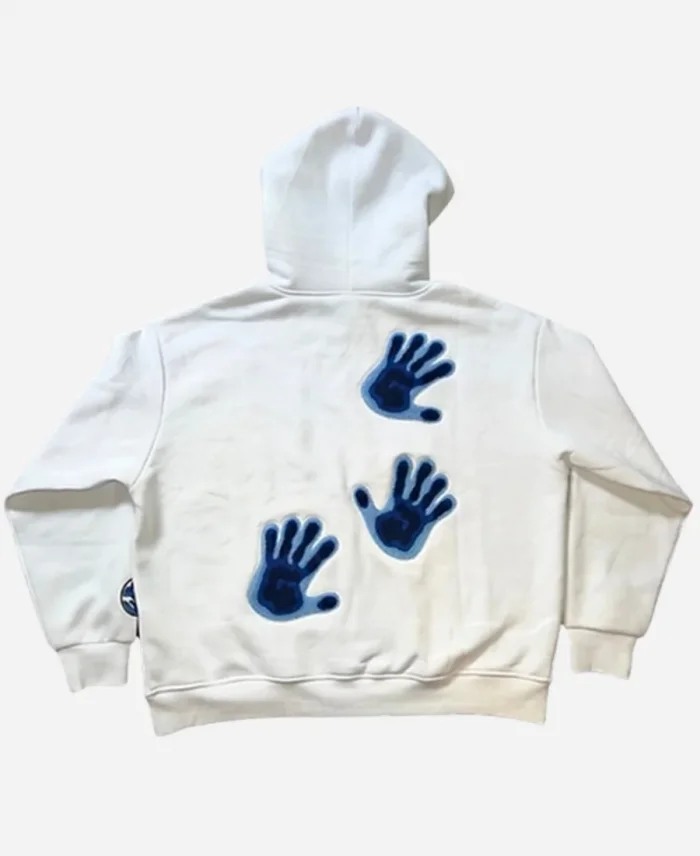 Emrzzz Thermal White Pullover Hoodie For Sale