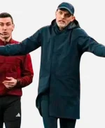 England Manager Thomas Tuchel Marcus Blue Hooded Coat