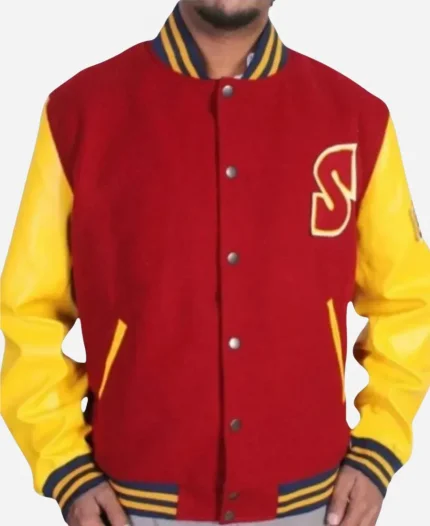Eric Johnson Tv Series Smallville Season 01 Whitney Fordman Mahroon & Yellow Letterman Varsity Jacket