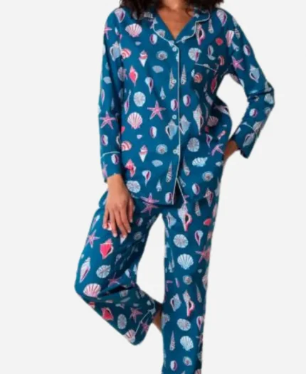 Erika Jayne Girardi Blue Seashell Pajamas