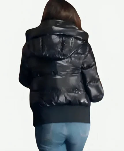 Fool Me Once Michelle Keegan Black Hooded Puffer Jacket