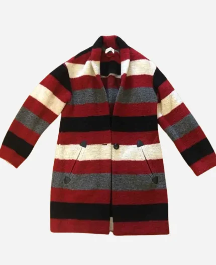 Francesca Tv Series Master Of None Alessandra Mastronardi Plaid Wool-Blend Coat