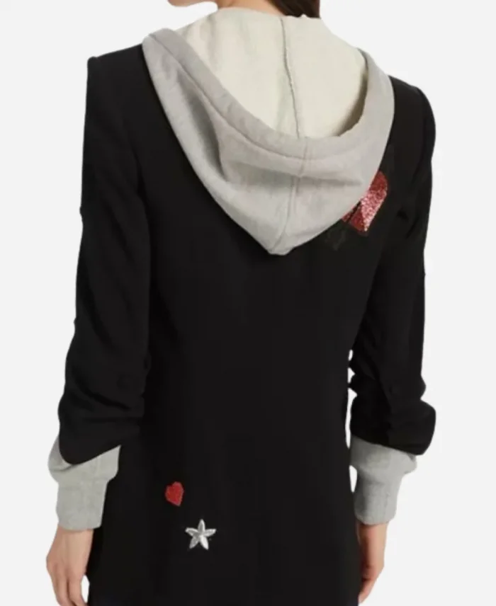 General Hospital 2025 Kirsten Storms Black Embellished Hooded Jacket