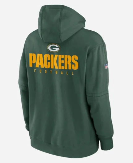 Green Bay Packers Nike Sideline Club Fleece Pullover Green Hoodie