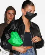 Hailey Bieber Leather Jacket