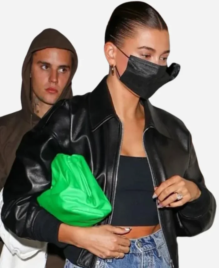 Hailey Bieber Leather Jacket