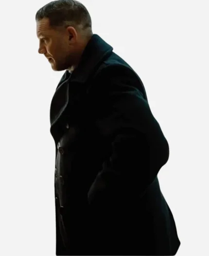 Harry Da Souza TV Series MobLand 2025 Tom Hardy Black Double Breasted Wool Coat