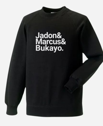Jadon & Marcus & Bukayo Jason Sudeikis Black Pullover Sweatshirt For Sale