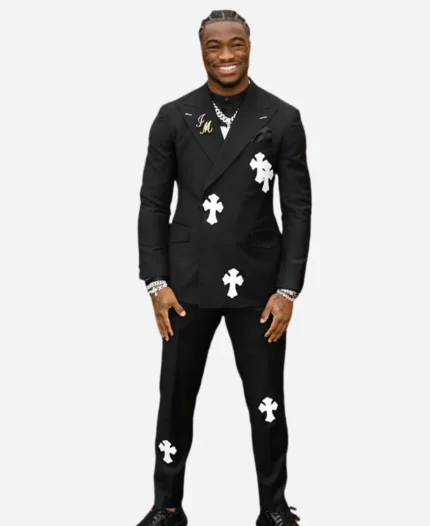 Jalen Milroe Chrome Hearts Suit