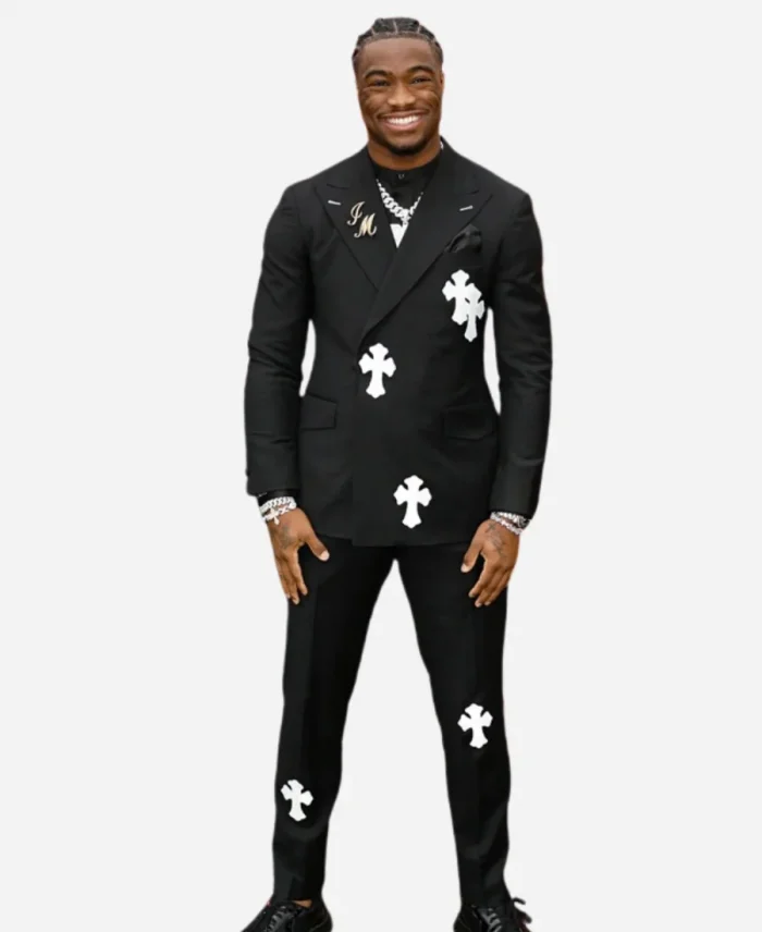 Jalen Milroe Chrome Hearts Suit