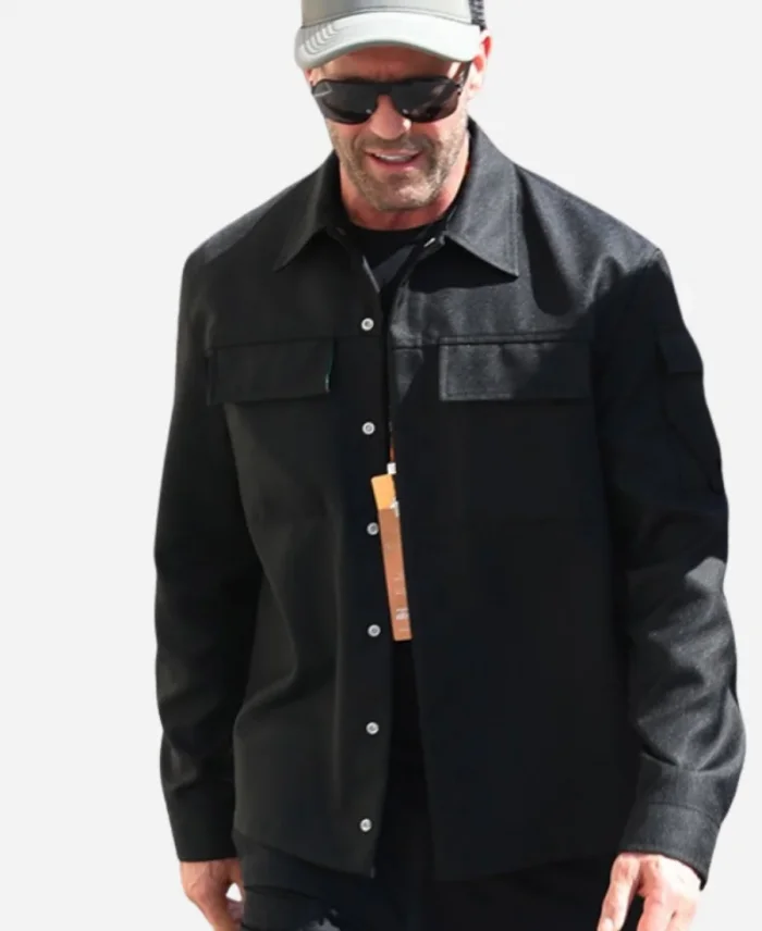 Jason Statham F1 Abu Dhabi Grand Prix 2023 Black Jacket