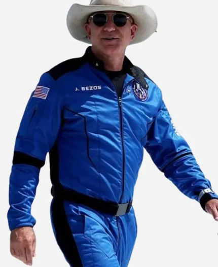 Jeff Bezos Blue Origin Space Blue Jumpsuit