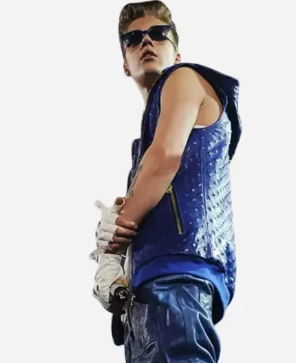 Justin Bieber Studed Leather Vest