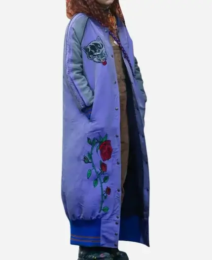Kassius Nelson Tv Series Dead Boy Detectives 2024 Crystal Palace Floral Purple Trench Coat