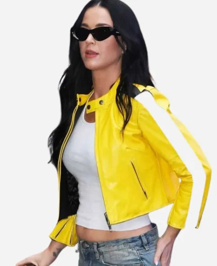 Katy Perry Yellow Leather Jacket