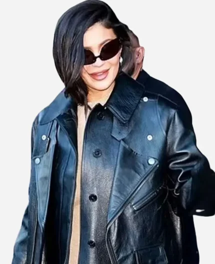 Kylie Jenner Black Leather Jacket