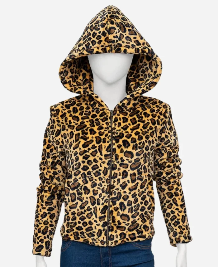 Landman 2024 Ali Larter Leopard Zip-Up Hoodie