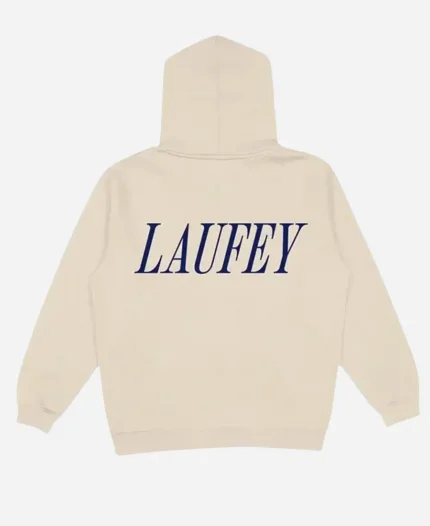 Laufey Emblem Beige Pullover Hoodie For Unisex