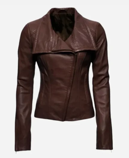 Lyla Michaels Brown Leather Jacket