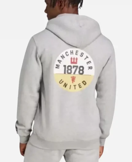 Manchester United Essentials Grey Pullover Hoodie For Unisex