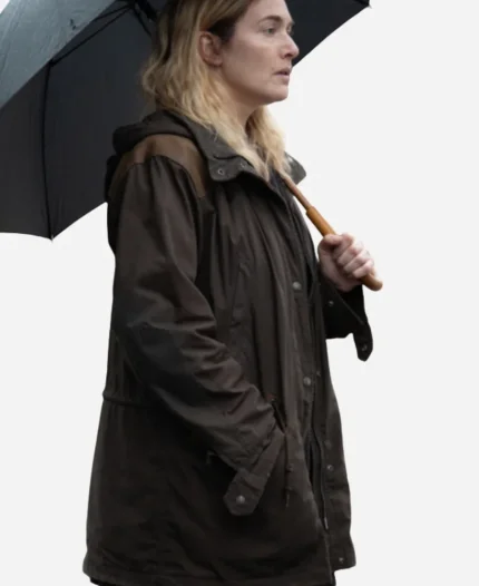 Mare Sheehan Tv Series Mare Of Easttown 2021 Kate Winslet Black Cotton Jacket