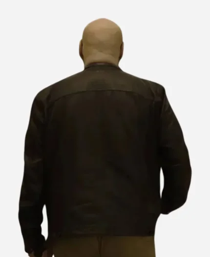 Mason Goddard Movie Cash Out 2024 John Travolta Black Leather Jacket