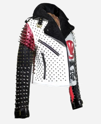 Men's Punk Studded Leather Jacket