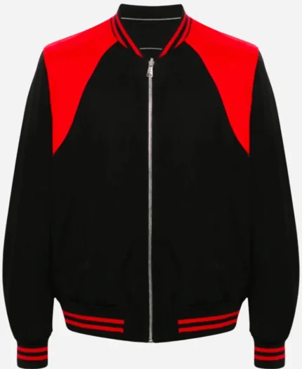 Michael Buble E News 2025 Red And Black Bomber Jacket