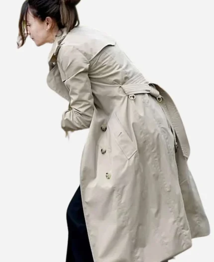 Michelle Keegan TV Series Fool Me Once Maya Stern Beige Cotton Trench Coat
