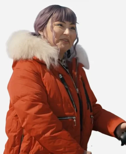 Millie TV Series North Of North 2025 Zorga Qaunaq Red Hooded Jacket