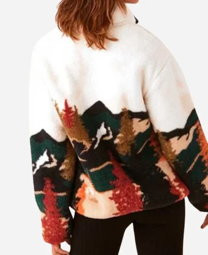 Miranda Ashby TV Series The Jetty 2024 Shannon Watson Sherpa Printed Jacket