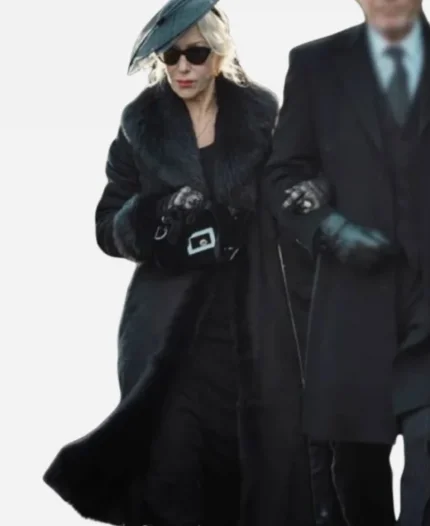MobLand 2025 Helen Mirren Black Fur Coat