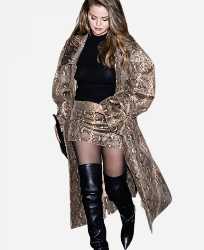NYC Selena Gomez Snake Print Coat