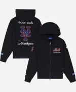 New York Mets Black Full-Zip Hoodie