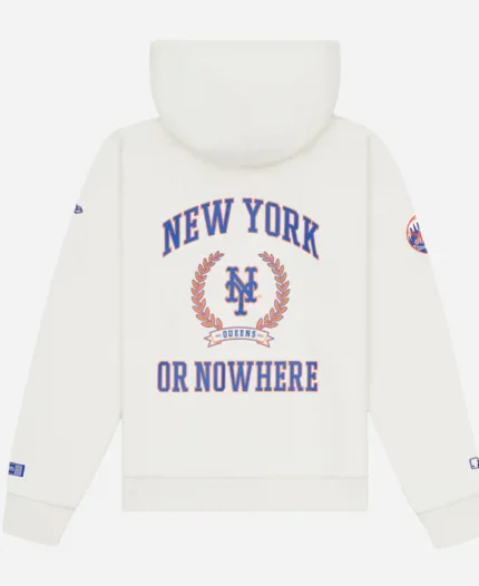 New York Mets New York Or Nowhere White Pullover Hoodie