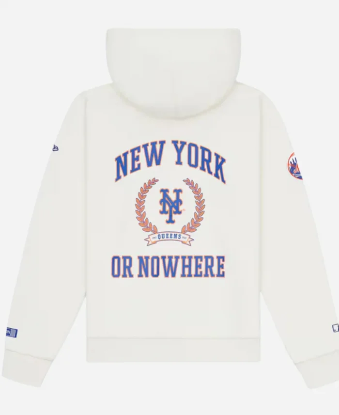 New York Mets New York Or Nowhere White Pullover Hoodie
