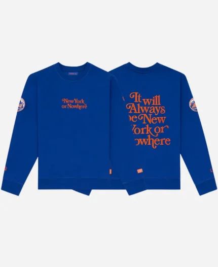 New York Mets New York or Nowhere Blue Sweatshirt