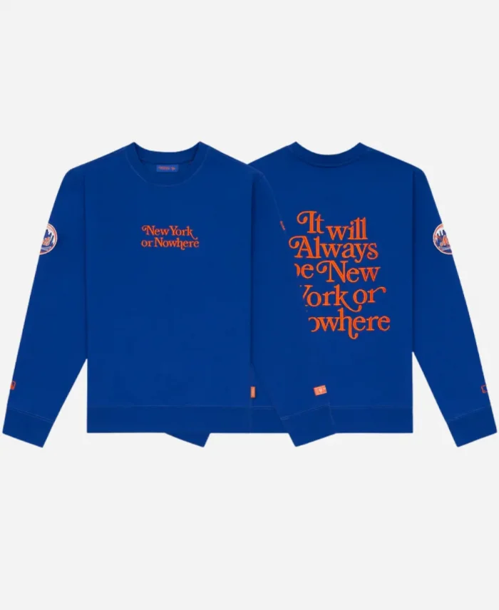 New York Mets New York or Nowhere Blue Sweatshirt