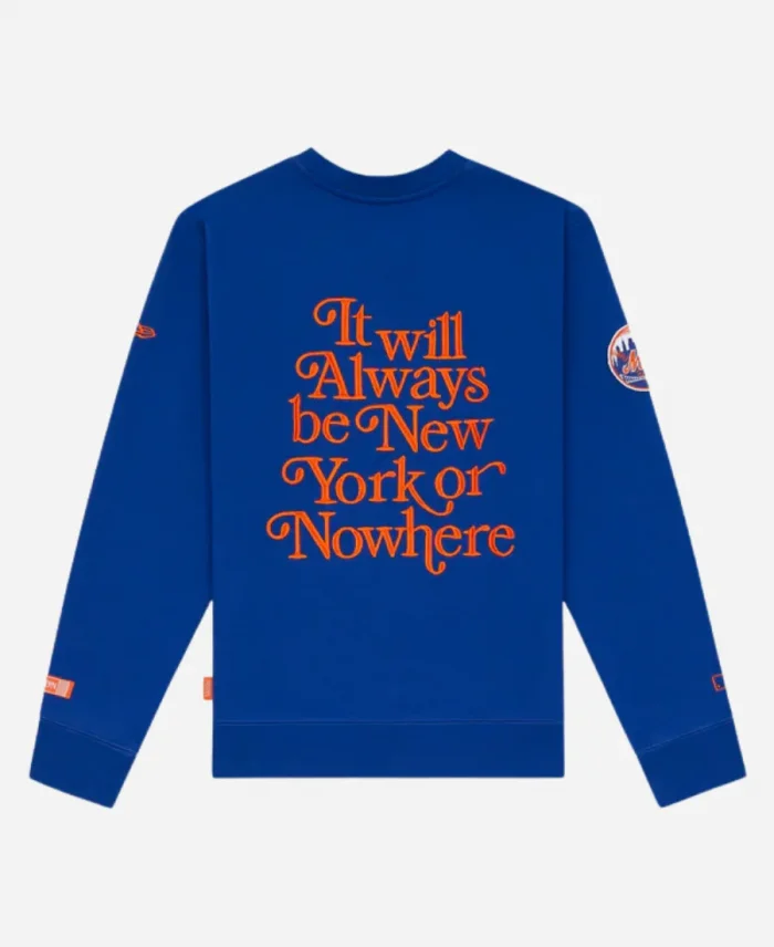 New York or Nowhere New York Mets Blue Crewneck Sweatshirt