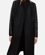 Nina Chase Tv Series FBI Most Wanted Season 06 Shantel VanSanten Long Coat With Leather Sleeves