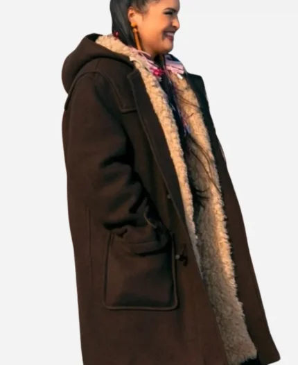 North of North 2025 Anna Lambe Brown Wool Shearling Coat