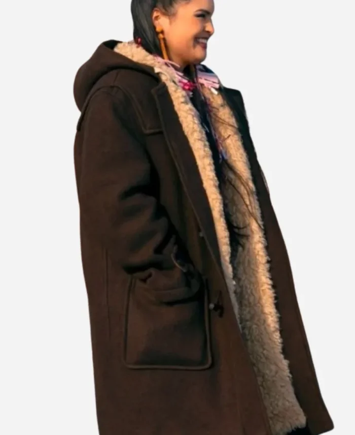 North of North 2025 Anna Lambe Brown Wool Shearling Coat